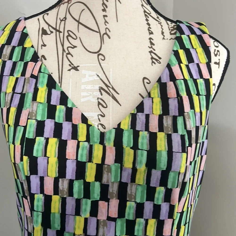 Calvin Klein Multi Color Fit and Flare Dress -B4 - Picture 2 of 6